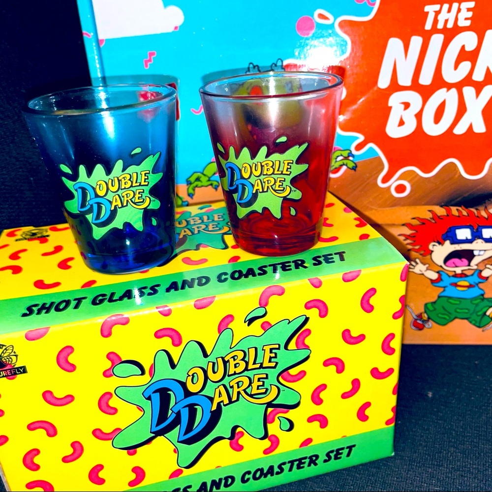 Shot Glass Double Dare & Coaster